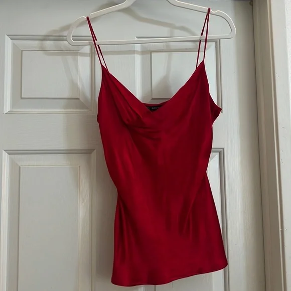 Zara red silk cami - Picture 3 of 3